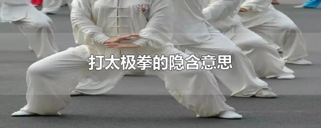 打太极拳的隐含意思 打太极拳的隐含意思
