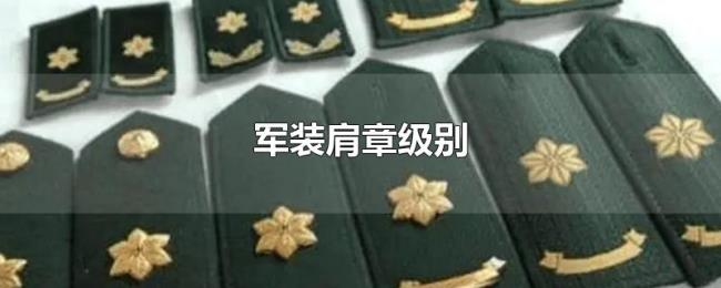 军装肩章级别