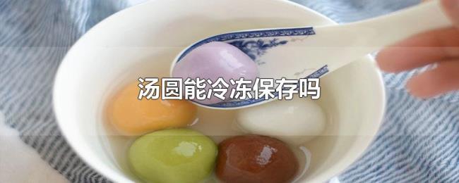 汤圆能冷冻保存吗 汤圆能冷冻保存吗