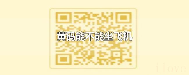 黄码能不能坐飞机 黄码能不能坐飞机