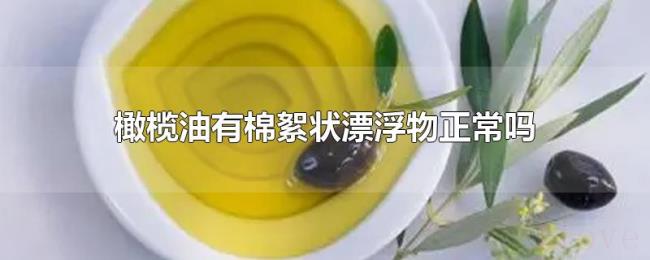 橄榄油有棉絮状漂浮物正常吗 橄榄油有棉絮状漂浮物正常吗