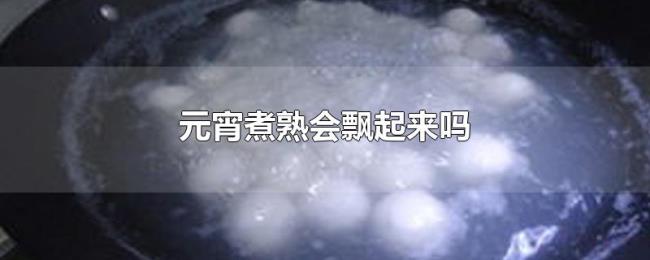 元宵煮熟会飘起来吗