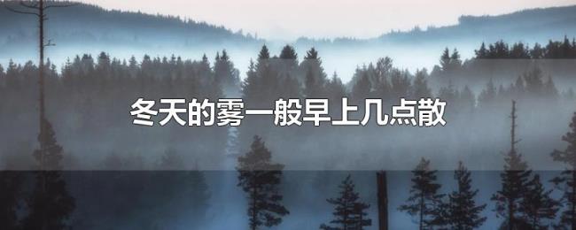 冬天的雾一般早上几点散