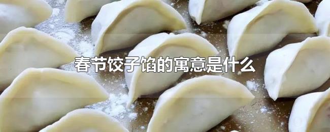 春节饺子馅的寓意是什么