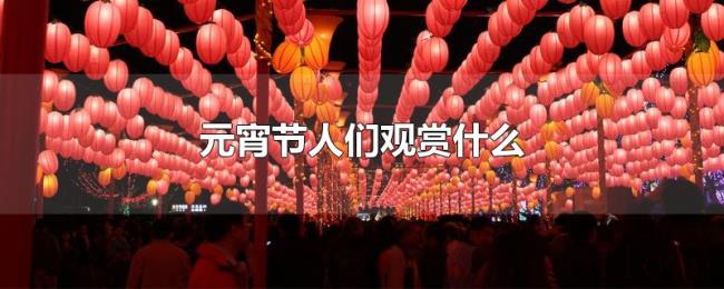 元宵节人们观赏什么 元宵节人们观赏什么