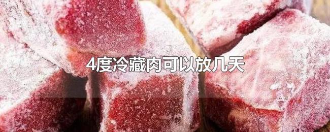 4度冷藏肉可以放几天