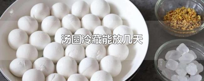 汤圆冷藏能放几天