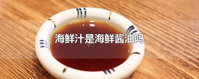 海鲜汁是海鲜酱油吗 海鲜汁是海鲜酱油吗
