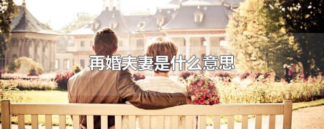 再婚夫妻是什么意思