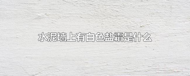 水泥墙上有白色盐霜是什么
