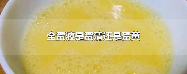 全蛋液是蛋清还是蛋黄