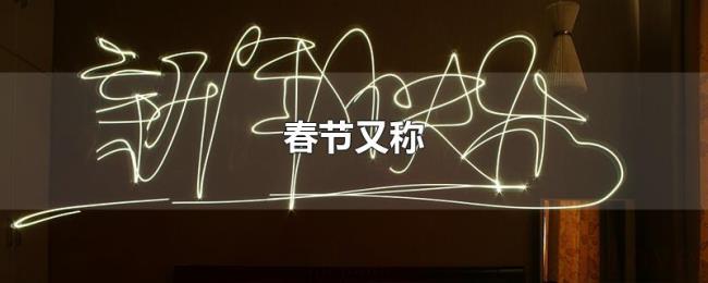 春节又称