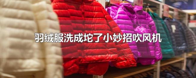 羽绒服洗成坨了小妙招吹风机