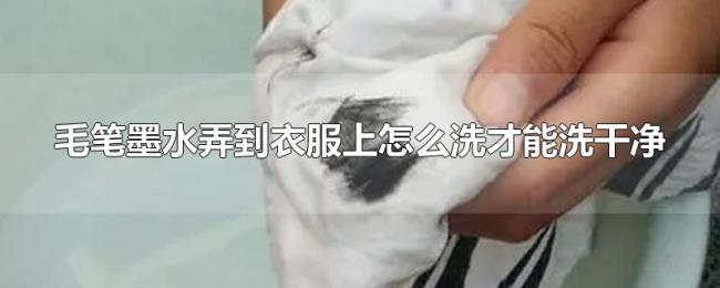 毛笔墨水弄到衣服上怎么洗才能洗干净