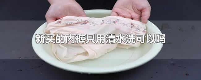 新买的内裤只用清水洗可以吗