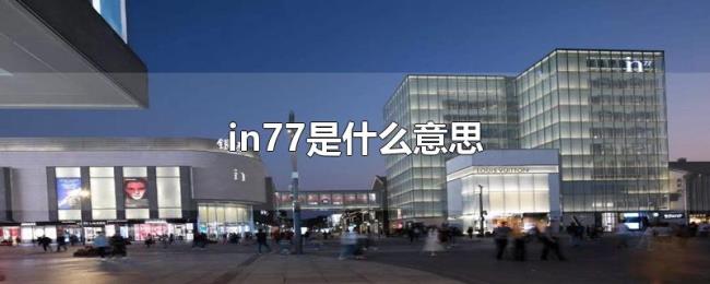 in77是什么意思 in77是什么意思