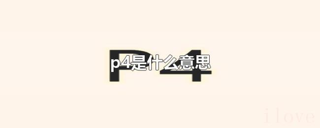 p4是什么意思 p4是什么意思
