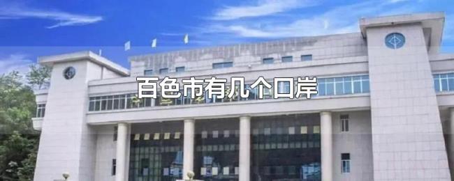 百色市有几个口岸