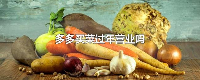 多多买菜过年营业吗 多多买菜过年营业吗
