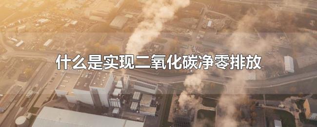 什么是实现二氧化碳净零排放 什么是实现二氧化碳净零排放