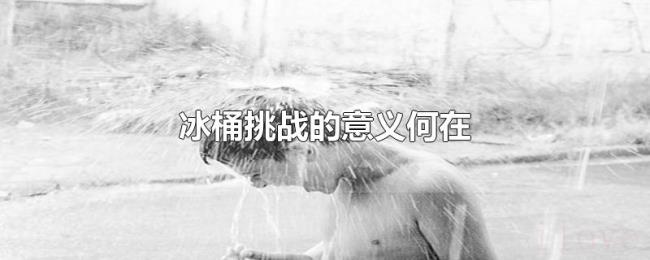 冰桶挑战的意义何在 冰桶挑战的意义何在