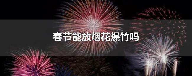 春节能放烟花爆竹吗 春节能放烟花爆竹吗