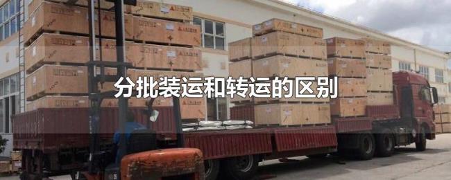 分批装运和转运的区别