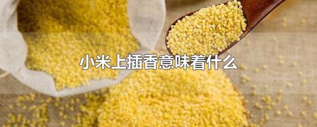 小米上插香意味着什么 小米上插香意味着什么