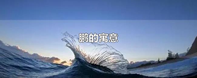 鹏的寓意 鹏的寓意