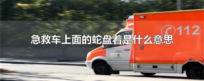 急救车上面的蛇盘着是什么意思 急救车上面的蛇盘着是什么意思