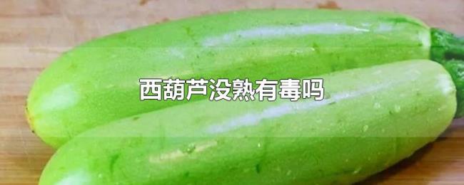 西葫芦没熟有毒吗 西葫芦没熟有毒吗