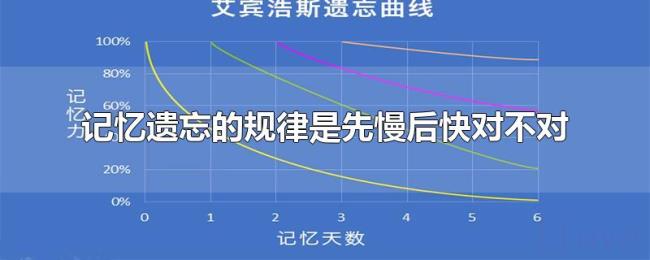 记忆遗忘的规律是先慢后快对不对