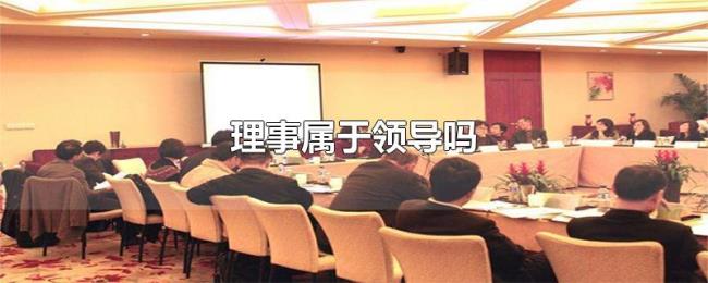 理事属于领导吗 理事属于领导吗