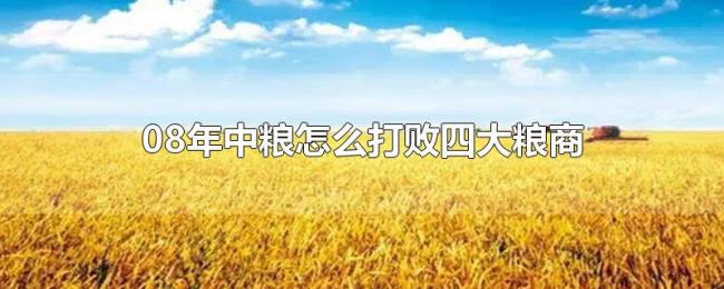 08年中粮怎么打败四大粮商 08年中粮怎么打败四大粮商