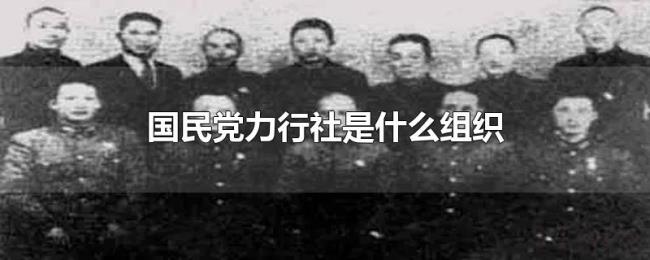 国民党力行社是什么组织 国民党力行社是什么组织