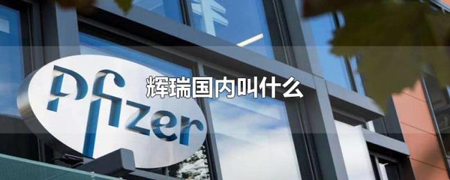 辉瑞国内叫什么