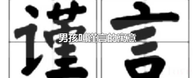 男孩叫谨言的寓意