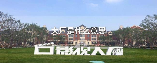 大厂是什么意思 大厂是什么意思