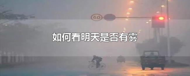 如何看明天是否有雾