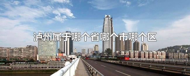 泸州属于哪个省哪个市哪个区