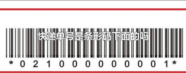 快递单号是条形码下面的吗