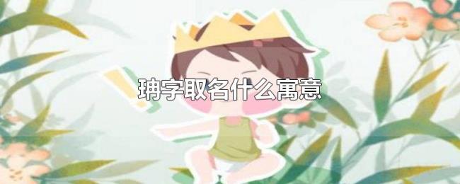 珃字取名什么寓意 珃字取名什么寓意