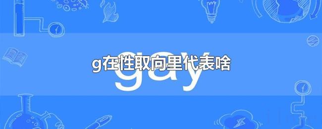 g在性取向里代表啥