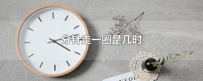 分针走一圈是几时