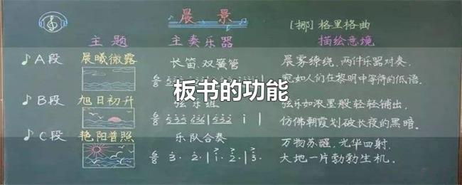 板书的功能