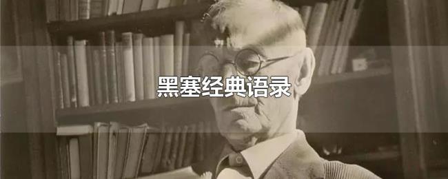 黑塞经典语录