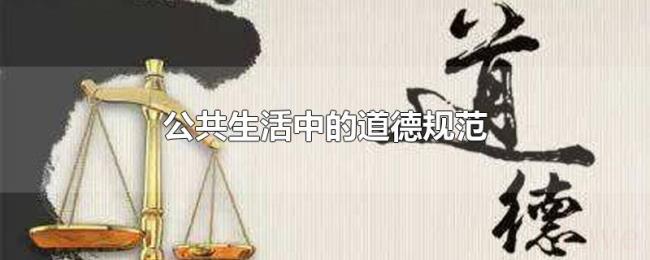 公共生活中的道德规范 公共生活中的道德规范