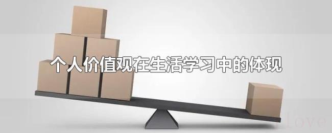 个人价值观在生活学习中的体现