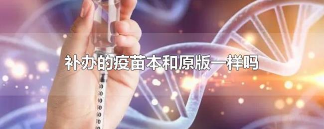 补办的疫苗本和原版一样吗