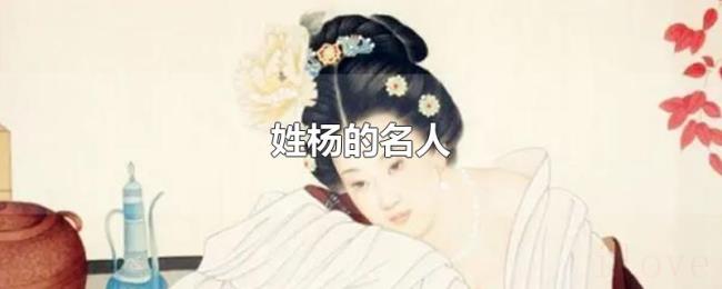 姓杨的名人 姓杨的名人